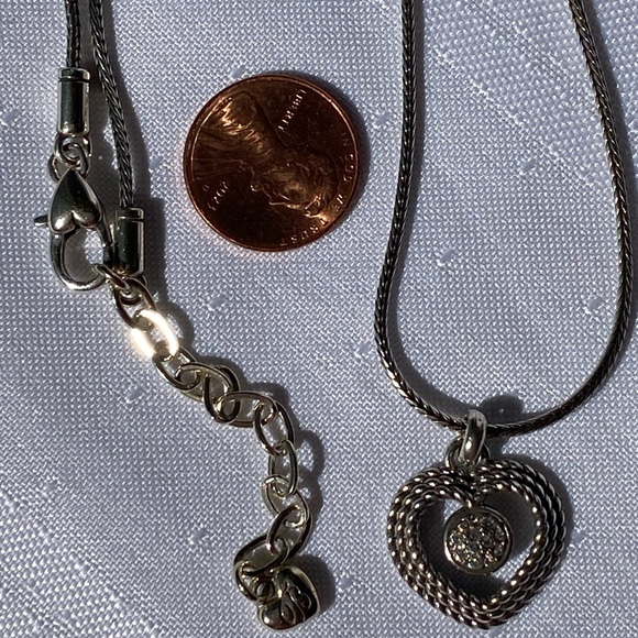 Brighton "Portuguese Heart" Crystal Pendant Necklace - Picture 7 of 12